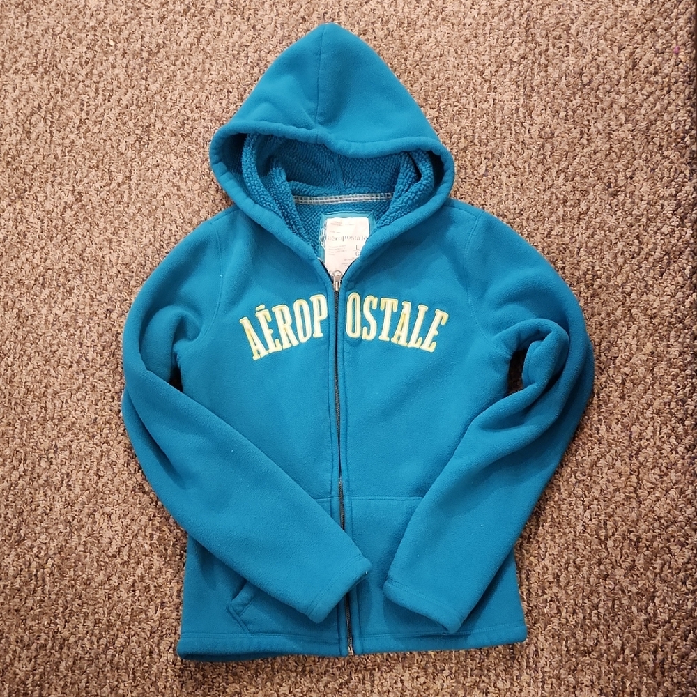 Aeropostale Girl's Teal Hoodie Size L